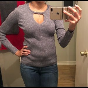 Cute Silver Long sleeve sweater